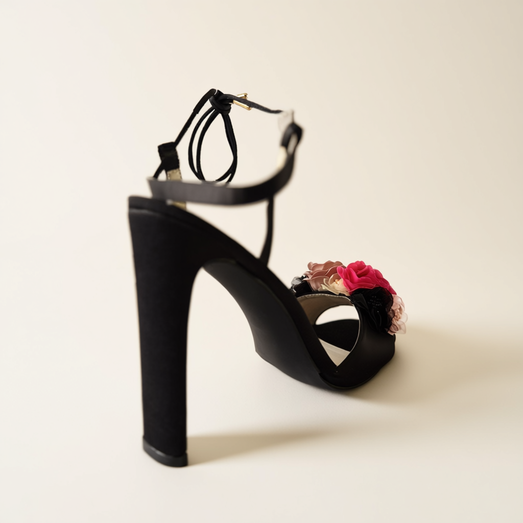 Amara Bloom Noir Heels