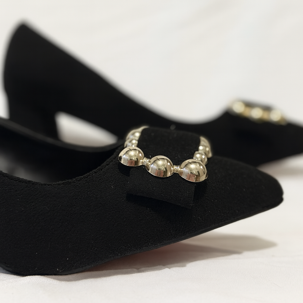 Amara Noir Chain Heels