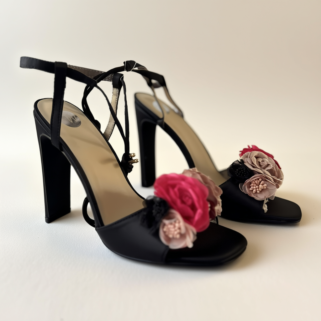 Amara Bloom Noir Heels