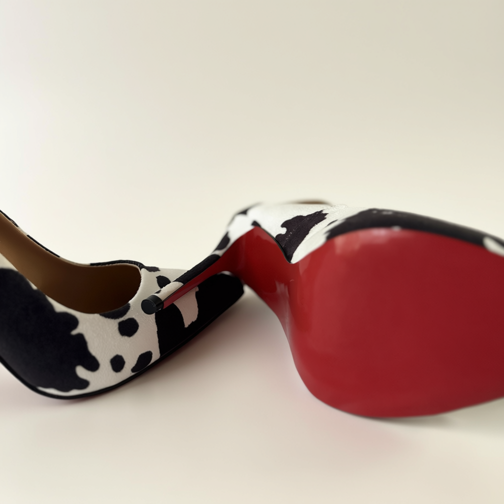 Divina Noir Cowhide Heels