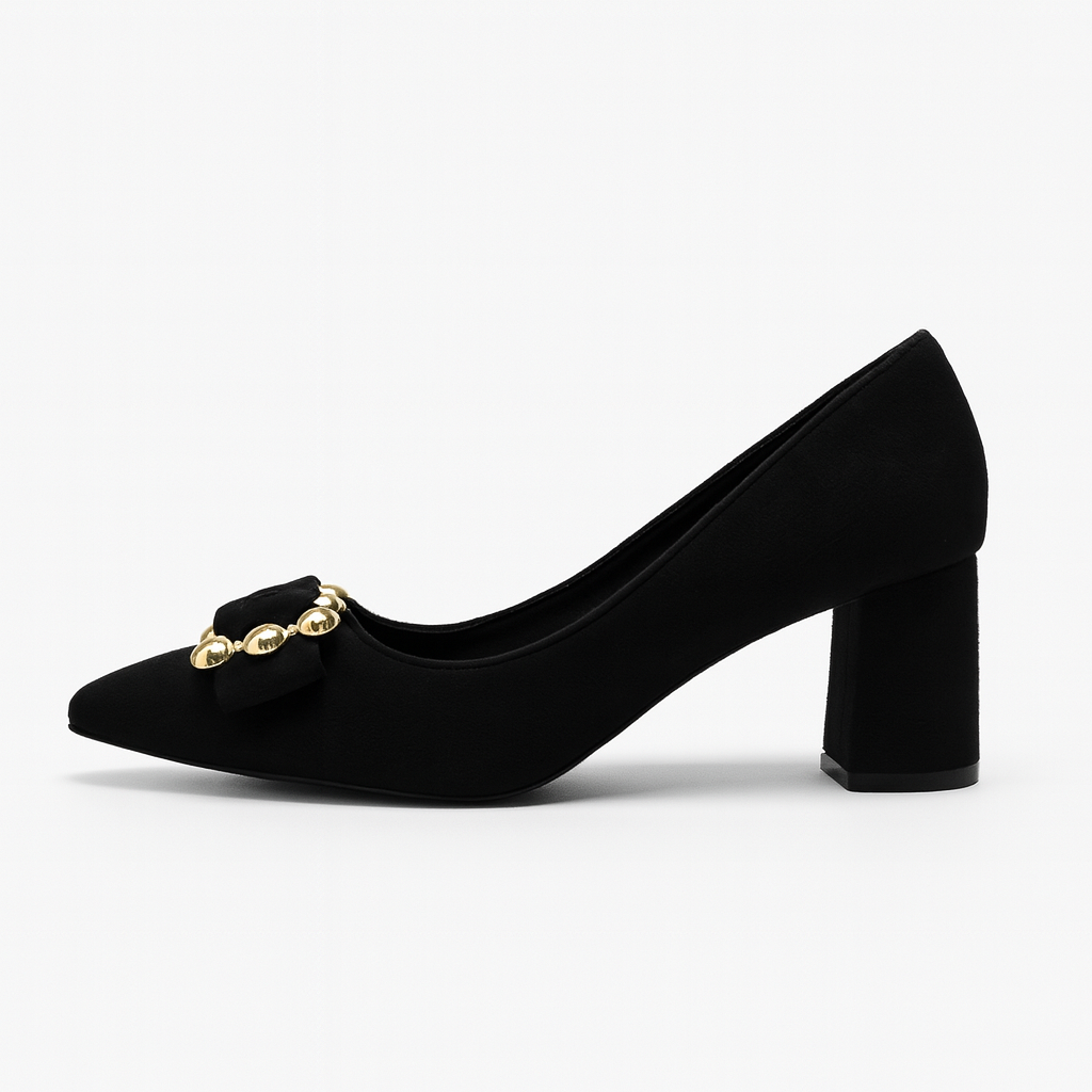 Amara Noir Chain Heels