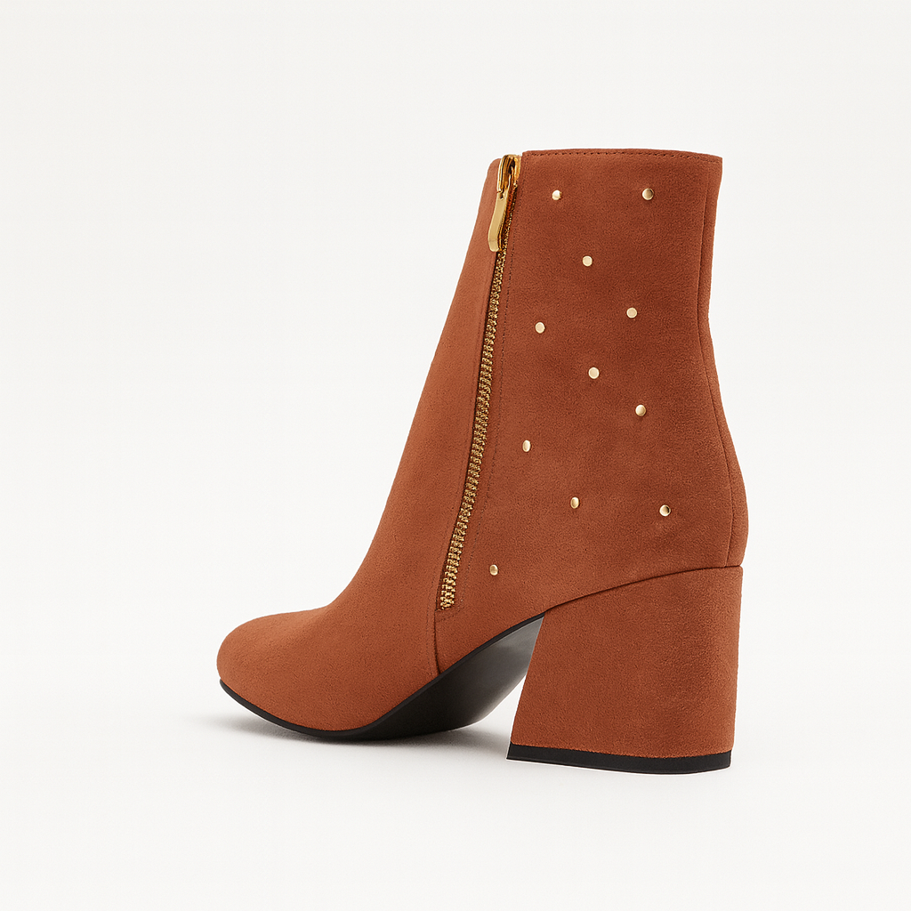 Amara Studded Block Heel Ankle Boots