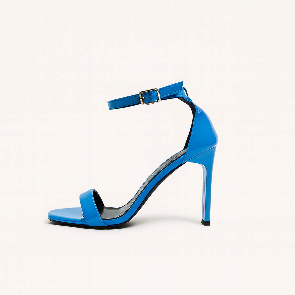 Valentina Cobalt Ankle-Strap Heels