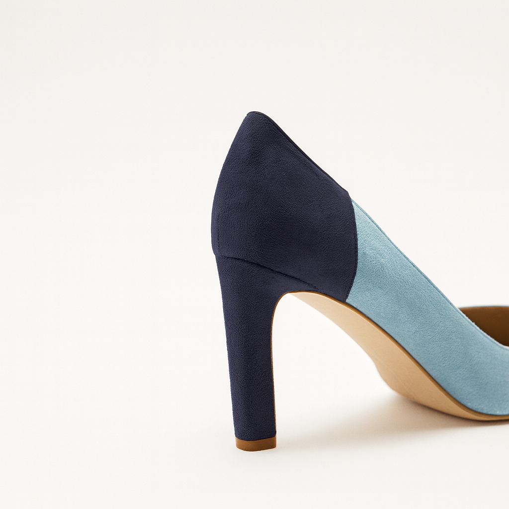 Aria Two-Tone Suede Stiletto Heels