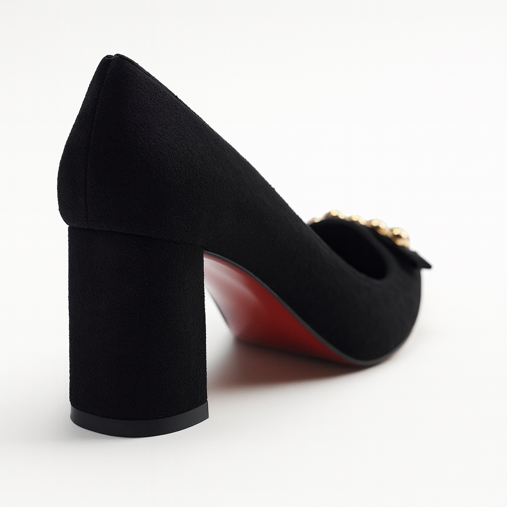 Amara Noir Chain Heels
