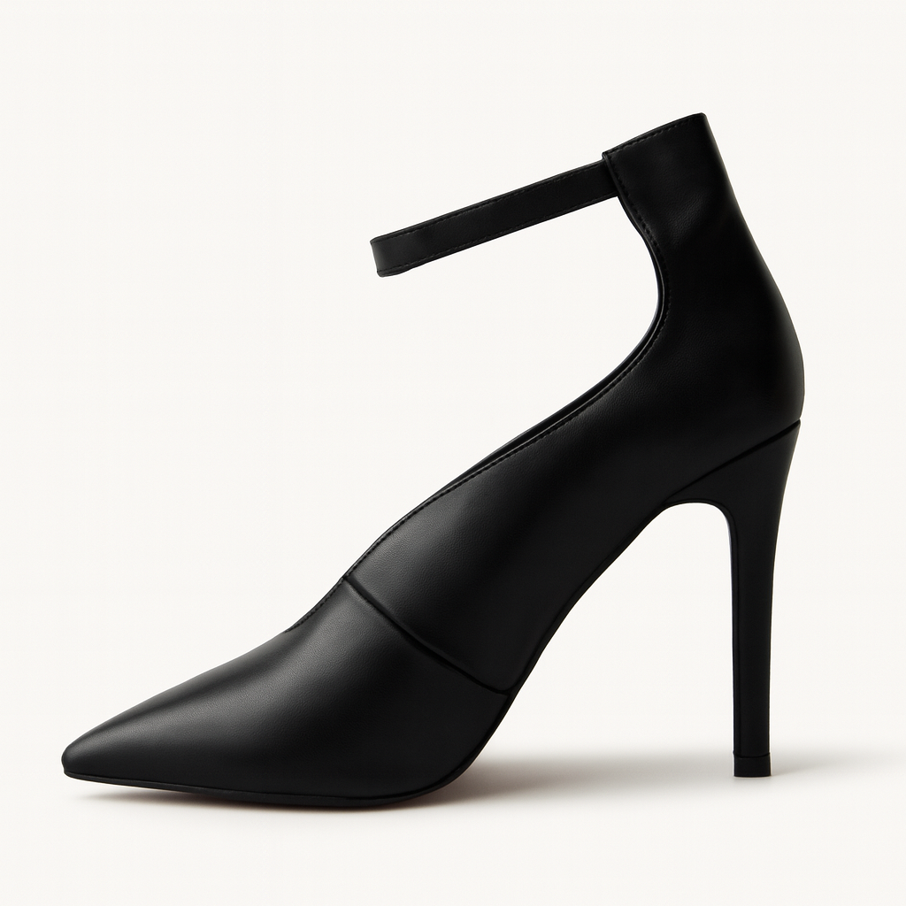 Divina Noir Ankle Grace Heels