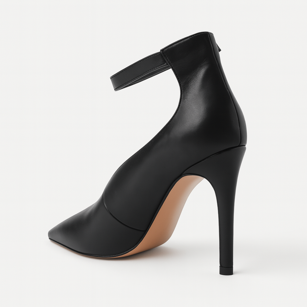 Divina Noir Ankle Grace Heels