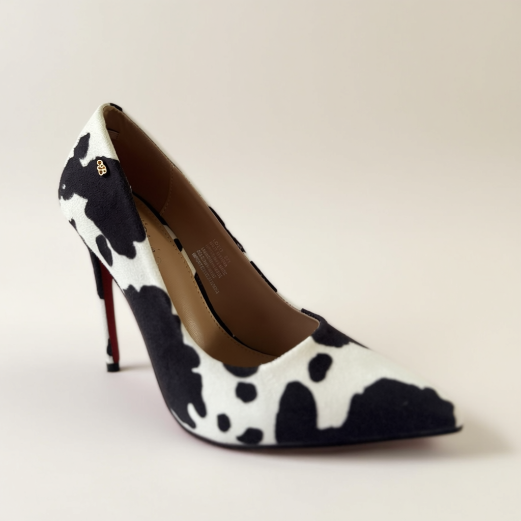 Divina Noir Cowhide Heels