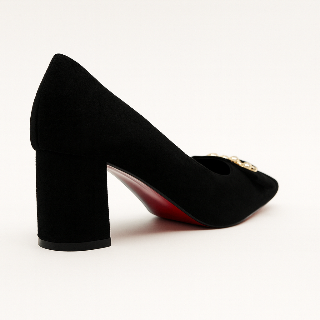 Amara Noir Chain Heels