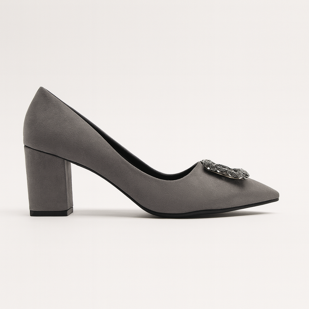 Celeste Charcoal Grace Pumps
