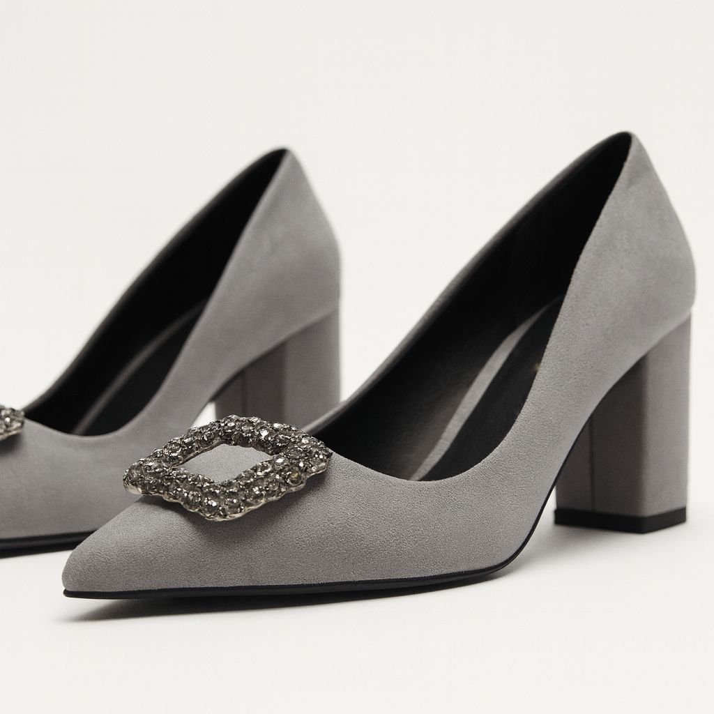Celeste Charcoal Grace Pumps