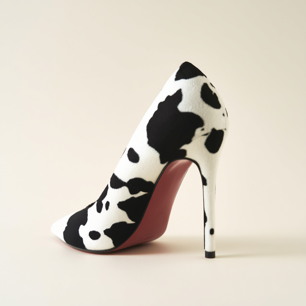 Divina Noir Cowhide Heels