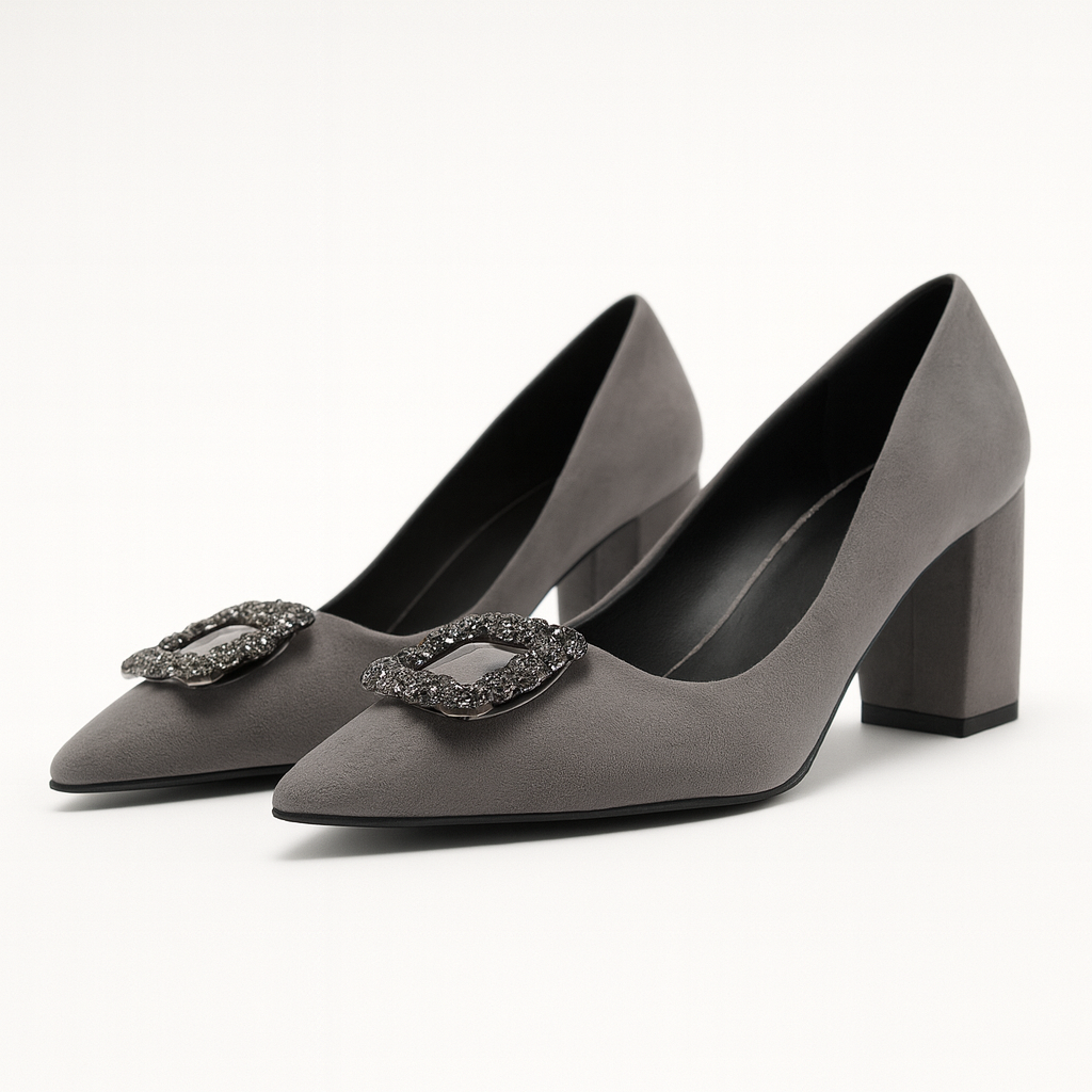 Celeste Charcoal Grace Pumps