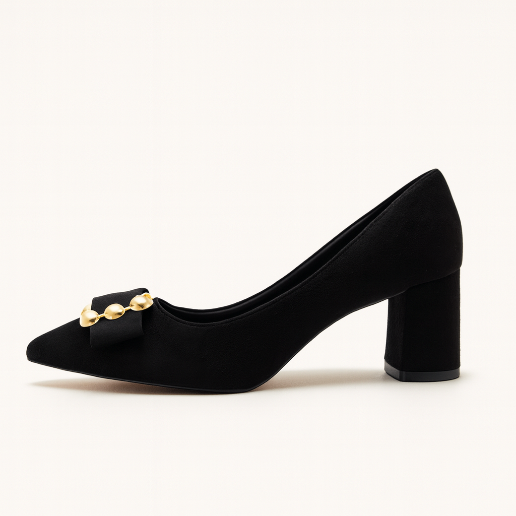 Amara Noir Chain Heels