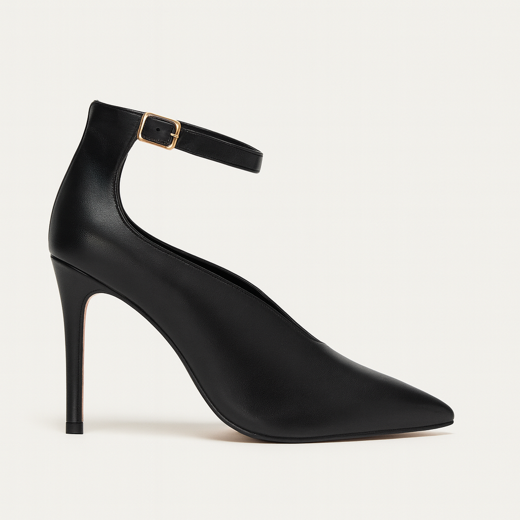 Divina Noir Ankle Grace Heels