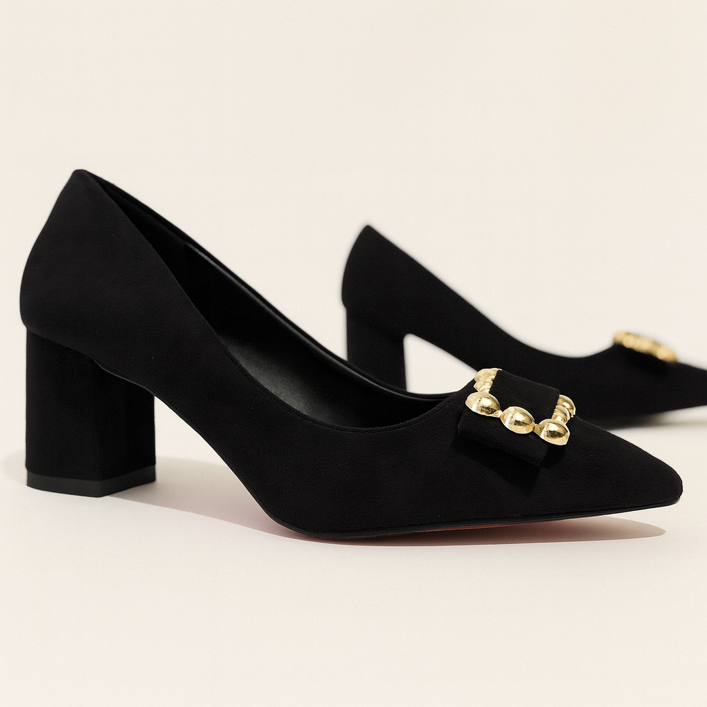 Amara Noir Chain Heels