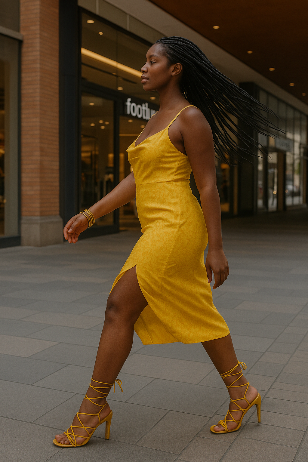 Zuri Mustard Lace Heels