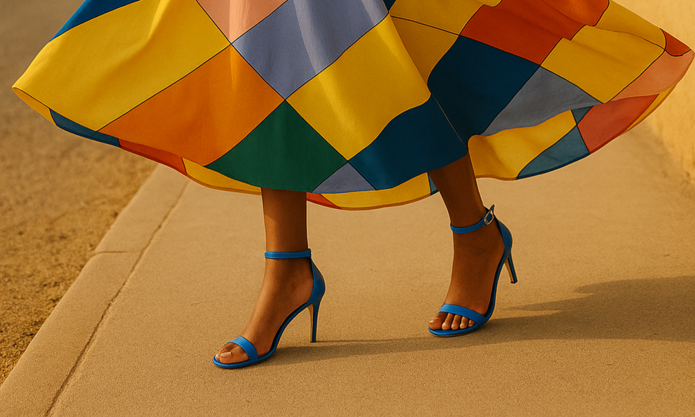 Valentina Cobalt Ankle-Strap Heels